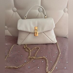 Ted Baker poppy beige cream leather crossbody shoulder handbag purse